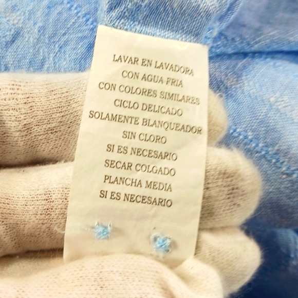 Cubavera XL Casual Button Down Shirt Linen/ Rayon Blue Men's Short Sleeve....... - Picture 6 of 10